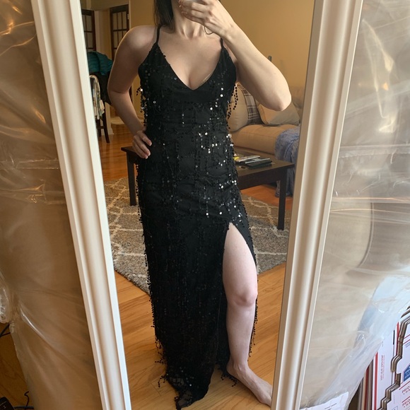 Beautiful Formal Black, Sequin Dress - Picture 5 of 6